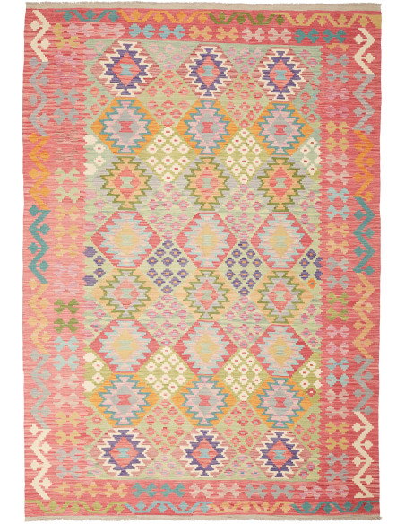 Kilim 205x293 Cm Kilim Afghanistan, Hand-carded Wool And