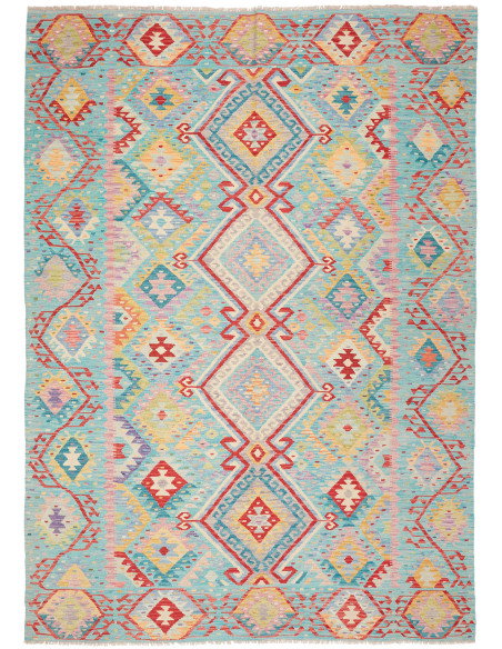 Kilim 205x290 Cm Kilim Afghanistan Lana Cardata A Mano