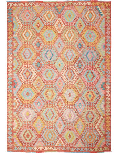 Kilim 205x294 Cm Kilim Afghanistan Hand-carded Wool Cotton