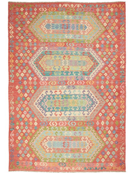 Kilim 208x301 Cm Kilim, Afghanistan, Lana Cardata A Mano