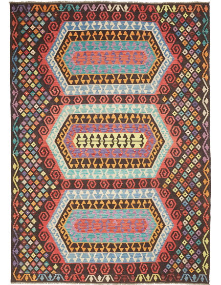 Kilim 206x289 Cm Kilim, Afghanistan, Lana Cardata A Mano