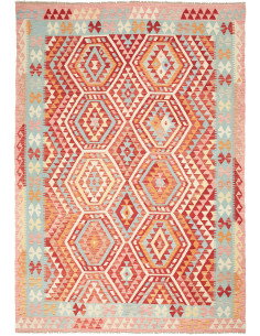 Kilim 197x282 Cm Afghan Kilim, Hand-carded Wool (cotton