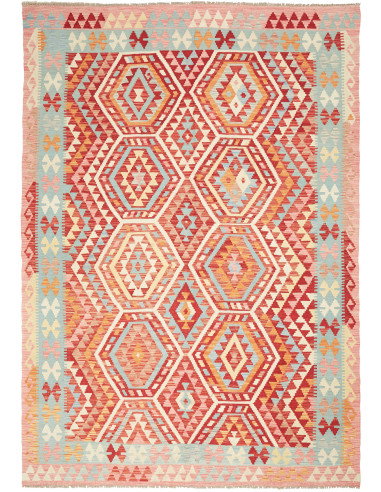 Kilim 197x282 Cm Afghan Kilim, Hand-carded Wool (cotton
