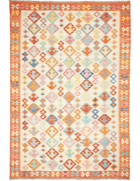 Kilim 204x296 Cm Kilim, Afghanistan, Lana Cardata A Mano