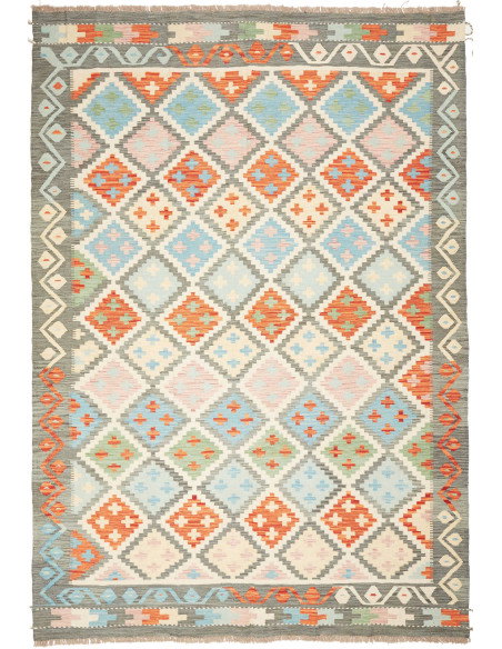 Kilim 208x299 Cm Kilim, Afghanistan, Lana Cardata A Mano