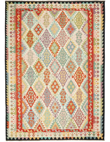 Kilim 208x291 Cm Kilim, Afghanistan, Lana Cardata A Mano,