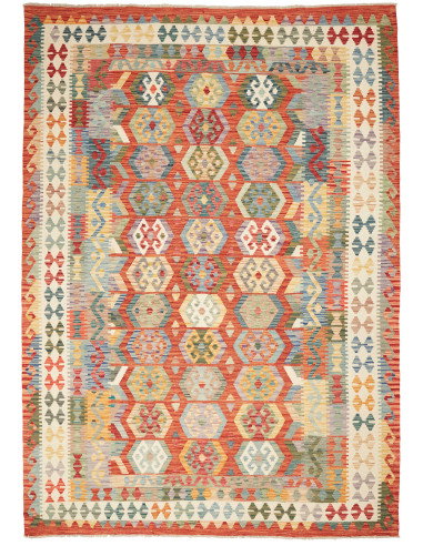 Kilim 209x301 Cm Kilim, Afghanistan, Hand-carded Wool,