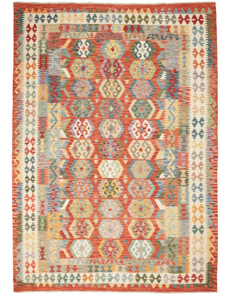 Kilim 209x301 Cm Kilim, Afghanistan, Hand-carded Wool,