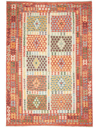 Kilim 207x298 Cm Kilim, Afghanistan, Lana Cardata A Mano