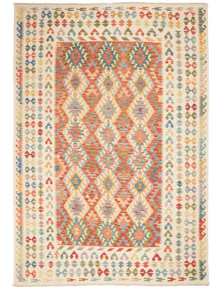 Kilim 210x298 Cm Kilim, Afghanistan, Lana Cardata A Mano