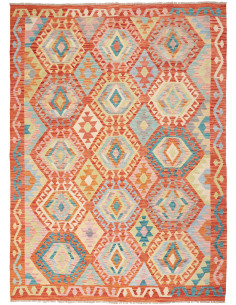 Kilim 174x234 Cm Kilim Afghano, Lana Cardata A Mano