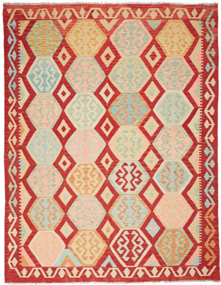 Kilim 185x241 Cm Kilim, Afghanistan, Hand-carded Wool (warp: