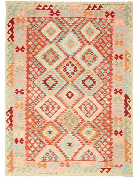 Kilim 181x238 Cm Kilim, Afghanistan, Lana Cardata A Mano