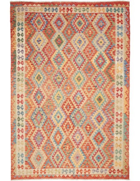 Kilim 207x293 Cm Kilim Afghanistan, Hand-carded Wool (cotton