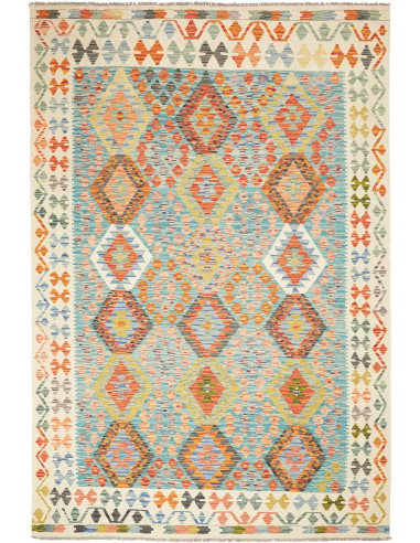 Kilim 204x306 Cm Kilim, Afghanistan, Hand-carded Wool (warp: