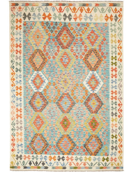 Kilim 204x306 Cm Kilim, Afghanistan, Lana Cardata A Mano