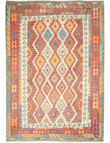 Kilim 210x294 Cm Kilim Afghanistan Hand-carded Wool (warp: