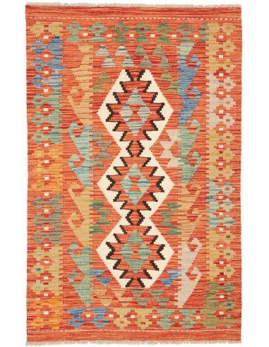 Kilim 81x126 Cm Kilim Afghanistan Lana Cardata A Mano Ordito