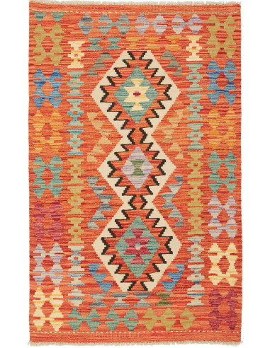 Kilim 80x128 Cm Kilim Afghanistan Hand-carded Wool (warp: