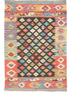 Kilim 80x111 Cm Kilim Afgano In Lana Cardata A Mano