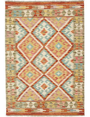 Kilim 86x121 Cm Kilim Afghanistan Lana Cardata A Mano