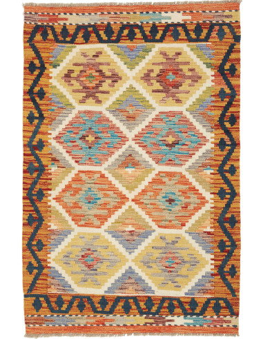 Kilim 82x124 Cm Kilim, Afghanistan, Hand-carded Wool (warp: