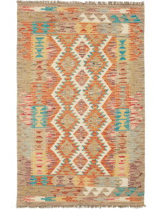 Kilim 82x126 Cm Kilim Afghanistan Lana Cardata A Mano Cotone