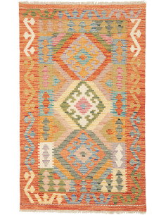 Kilim 80x133 Cm Kilim Afghanistan Hand-carded Wool Warp