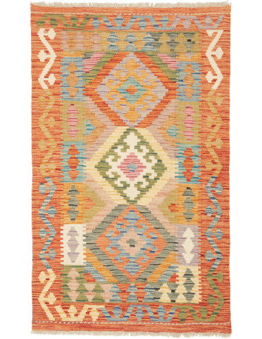 Kilim 80x133 Cm Kilim Afghanistan Hand-carded Wool Warp