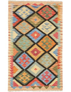 Kilim 77x127 Cm Kilim, Afghanistan, Hand-carded Wool (warp: