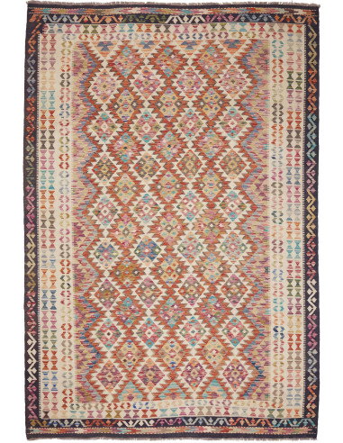 Kilim 198x294 Cm Kilim, Afghanistan, Hand-carded Wool (warp: