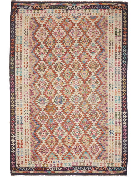 Kilim 198x294 Cm Kilim, Afghanistan, Hand-carded Wool (warp: