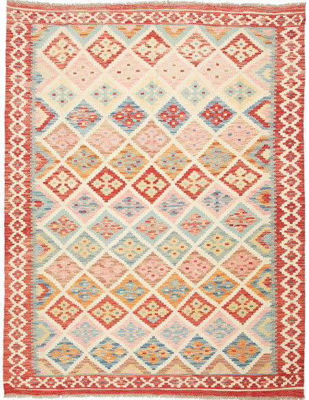 Kilim 158x204 Cm Kilim Afghanistan Lana Cardata A Mano,