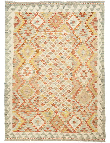 Kilim 146x201 Cm Kilim, Afghanistan, Lana Cardata A Mano