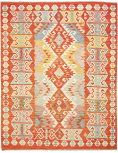Kilim 152x193 Cm Kilim Afghanistan Hand-carded Wool (warp: