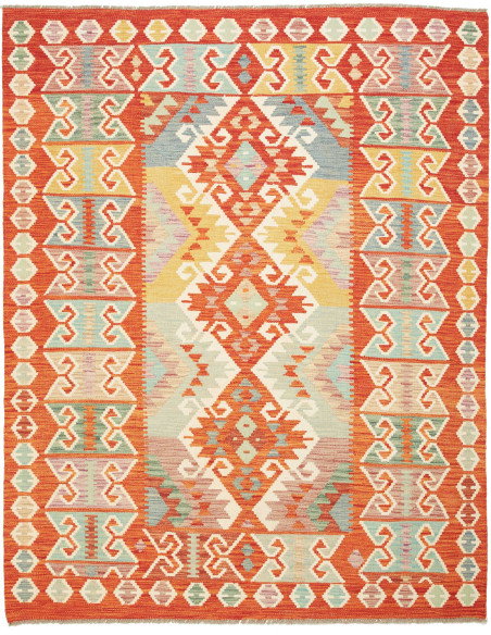 Kilim 152x193 Cm Kilim Afghanistan Hand-carded Wool (warp: