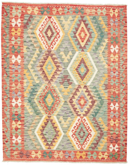 Kilim 158x198 Cm Kilim Afghanistan, Lana Cardata A Mano