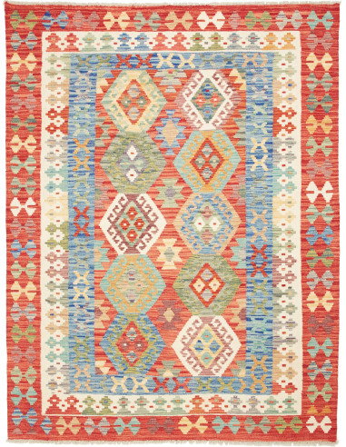 Kilim 154x201 Cm Kilim Afghanistan Lana Cardata A Mano