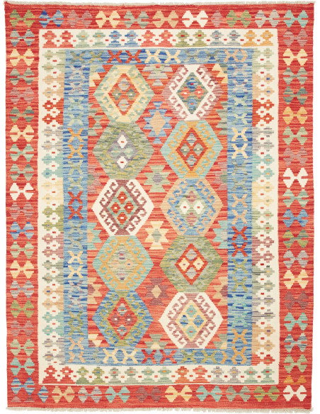 Kilim 154x201 Cm Kilim Afghanistan Lana Cardata A Mano