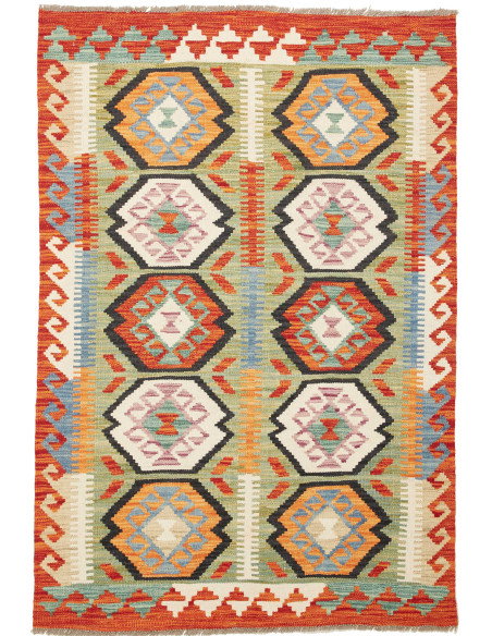Kilim 99x147 Cm Kilim, Afghanistan, Lana Cardata A Mano