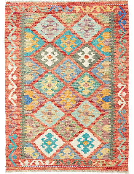 Kilim 107x148 Cm Kilim, Afghanistan, Lana Cardata A Mano
