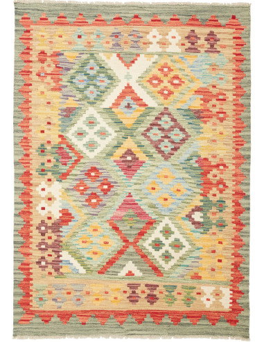 Kilim 104x146 Cm Kilim Afghanistan Hand-carded Wool (warp: