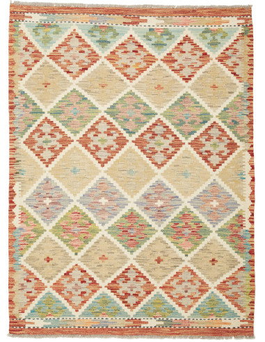 Kilim 109x139 Cm Kilim Afghanistan Hand-carded Wool