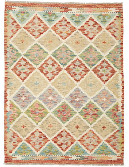 Kilim 109x139 Cm Kilim Afghanistan Hand-carded Wool