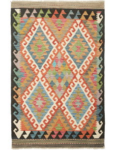 Kilim 100x156 Cm Kilim Afghan, Hand-carded Wool (warp: