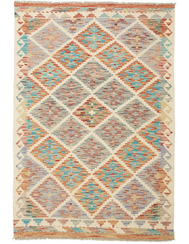 Kilim 98x144 Cm Kilim, Afghanistan, Lana Cardata A Mano