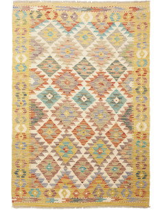 Kilim 105x152 Cm Afghan Kilim Hand-carded Wool Cotton Warp