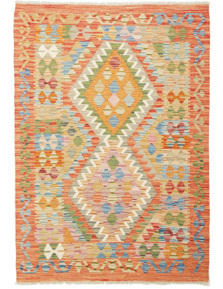 Kilim 105x150 Cm Kilim Afghanistan Hand-carded Wool (warp