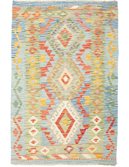 Kilim 97x145 Cm Kilim, Afghanistan, Hand-carded Wool (warp: