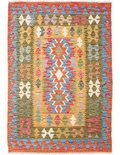 Kilim 99x143 Cm Kilim Afghanistan Hand-carded Wool Cotton